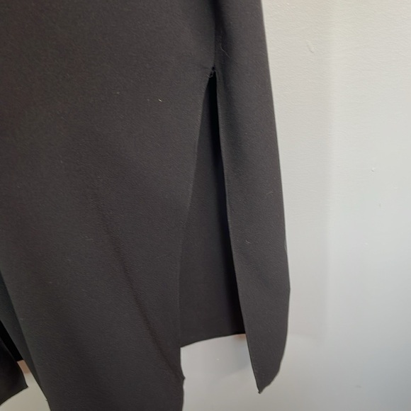 Zara Woman Tied Waist Shift Dress Midi Black Size XL - Picture 6 of 11